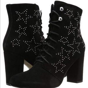 Scheena Lace Up Bootie Studded Star Embellishment
